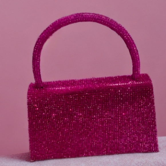 BeBe Mini Hollywood Barbie Pink Bling Satchel Crossbody - Picture 2 of 9